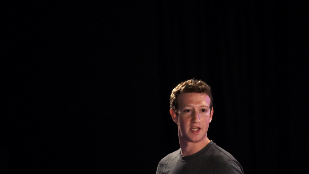 Facebook chief executive and founder Mark Zuckerberg speaks during a 'town-hall' meeting at the Indian Institute of Technology (IIT) in New Delhi, Oct. 28, 2015. (Photo by Money Sharma/AFP/Getty)