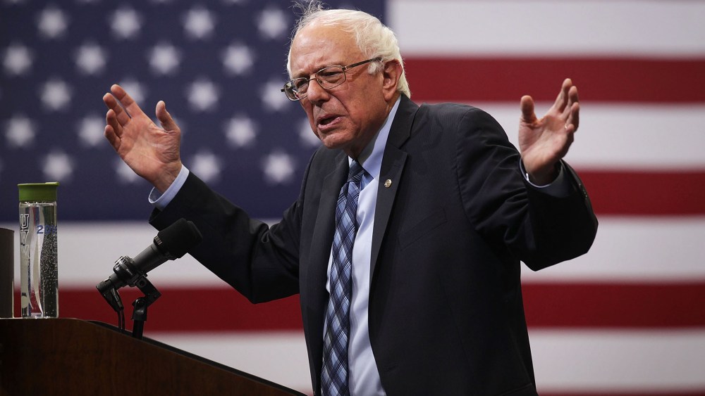 Democratic presidential candidate and U.S. Sen. Bernie Sanders (I-VT) speaks during a "National Student Town Hall" at George Mason University Oct. 28, 2015 in Fairfax, Va. (Photo by Alex Wong/Getty)