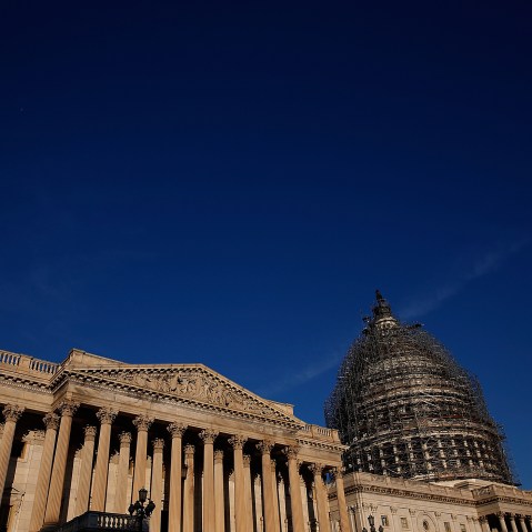 The sun shines on the U.S. House of Representatives early in the morning on Oct. 29, 2015 in Washington, D.C. (Photo by Win McNamee/Getty)
