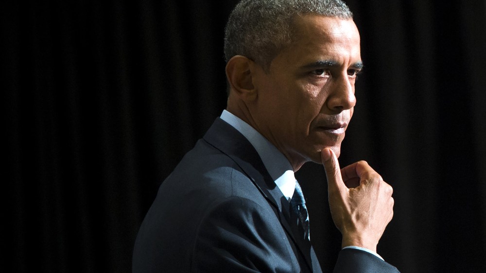 President Barack Obama speaks about the re-entry process for formerly incarcerated individuals and related programs at the Center for Law and Justice at Rutgers University in Newark, N.J., on Nov. 2, 2015. (Photo by Saul Loeb/AFP/Getty)