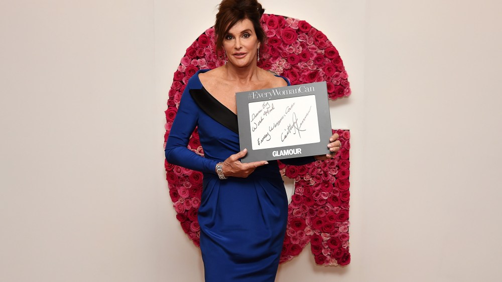 Caitlyn Jenner poses for a photo at the backstage inspiration wall at the 2015 Glamour Women of the Year Awards at Carnegie Hall on Nov. 9, 2015 in New York City. (Photo by Nicholas Hunt/Getty)