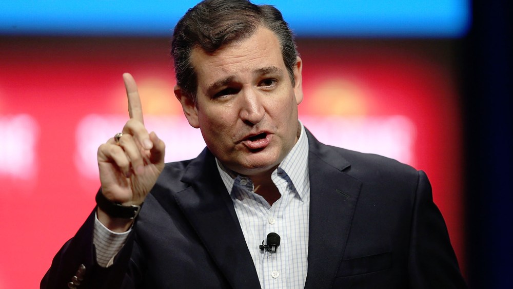 Republican presidential candidate Sen. Ted Cruz (R-TX) speaks during the Sunshine Summit conference being held at the Rosen Shingle Creek on Nov. 13, 2015 in Orlando, Fla. (Photo by Joe Raedle/Getty)
