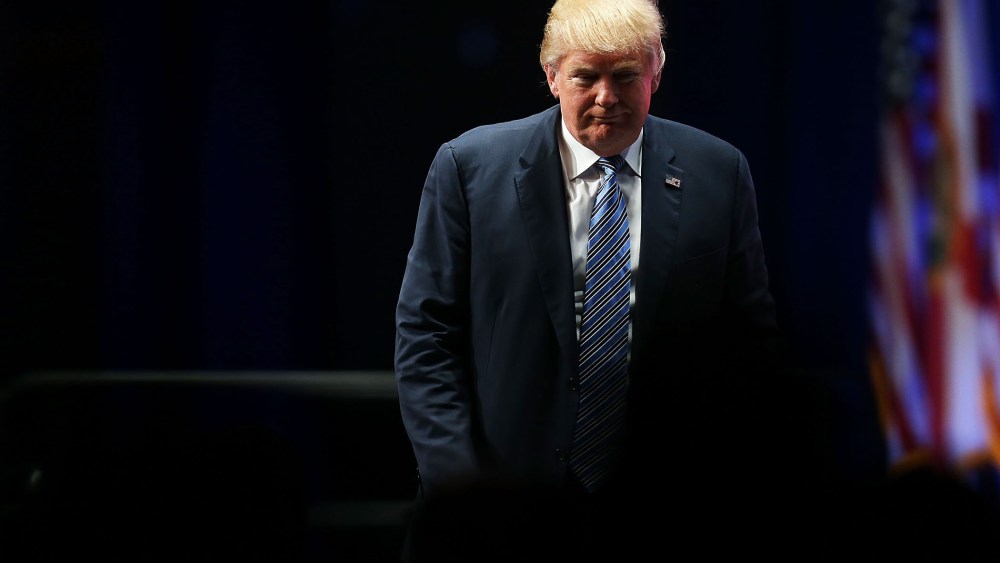 Republican presidential candidate Donald Trump speaks during an event on Nov. 13, 2015 in Orlando, Fla. (Photo by Joe Raedle/Getty)