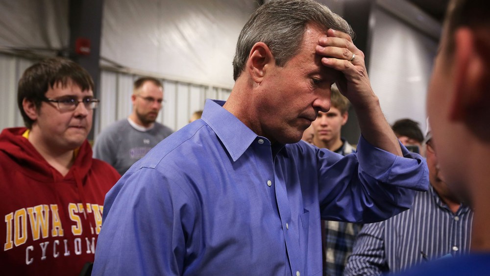Democratic presidential candidate Martin O'Malley greets Iowans during the Central Iowa Democrats fall barbecue Nov. 15, 2015 at Iowa State University in Ames, Iowa. (Photo by Alex Wong/Getty)