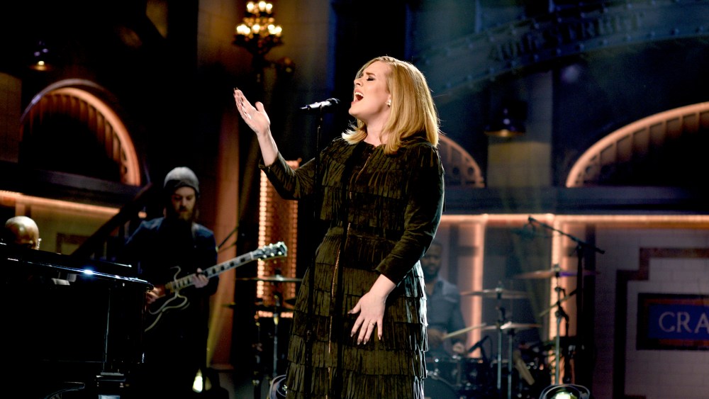 Musical guest Adele performs on Saturday Night Live on Nov. 21, 2015. (Photo by Dana Edelson/NBC/NBCU Photo Bank/Getty)