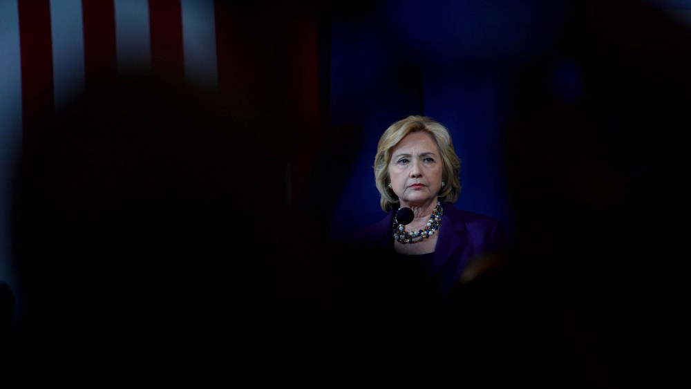 Democratic Presidential candidate Hillary Clinton speaks at the Jefferson Jackson Dinner at the Radisson Hotel Nov. 29, 2015 in Manchester, N.H. (Photo by Darren McCollester/Getty)
