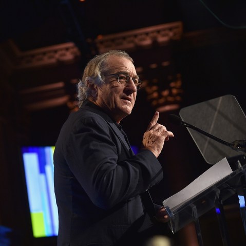 Robert De Niro speaks onstage at the 25th IFP Gotham Independent Film Awards co-sponsored by FIJI Water at Cipriani, Wall Street on Nov. 30, 2015 in New York, N.Y. (Photo by Larry Busacca/Getty for IFP)