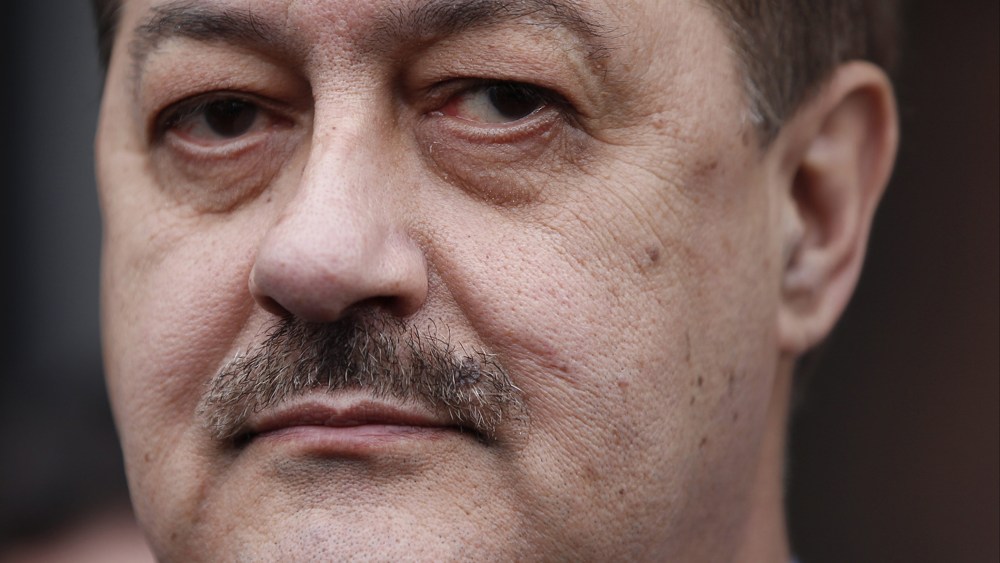 Donald "Don" Blankenship, former chief executive officer of Massey Energy Co., exits the Robert C. Byrd U.S. Courthouse in Charleston, W. Va. on Dec. 3, 2015. (Photo by Calvin Mattheis/Bloomberg/Getty)