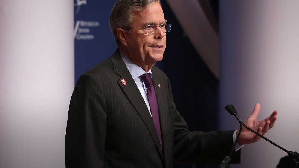 Republican presidential candidate and former Florida Governor Jeb Bush addresses the RJC, Dec. 3, 2015 in Washington, DC. (Photo by Alex Wong/Getty)