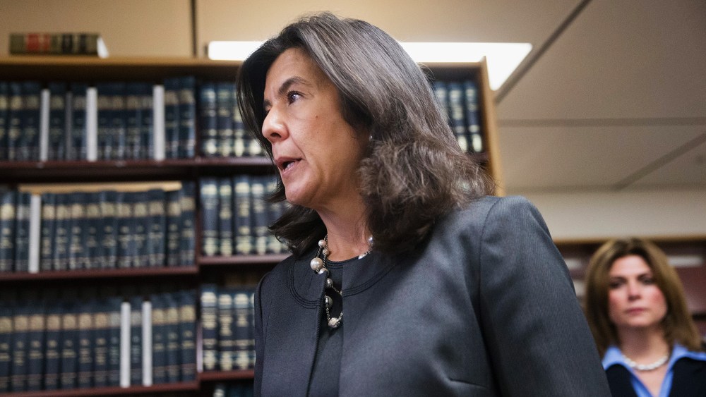 Cook County State's Attorney Anita Alvarez discusses the shooting of Ronald Johnson by Chicago police officer George Hernandez on Dec. 7, 2015 in Chicago, Ill. (Photo by Scott Olson/Getty)