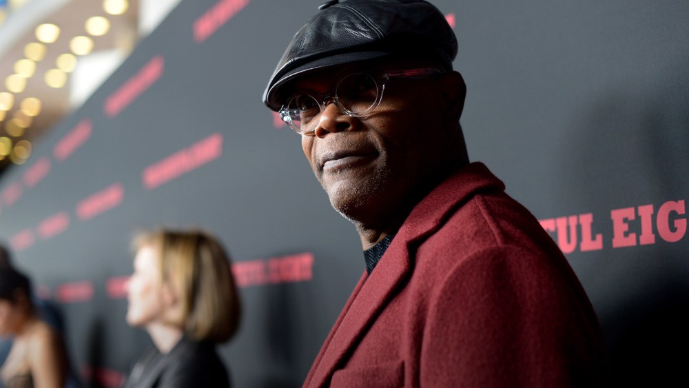 Actor Samuel L. Jackson attends the world premiere of "The Hateful Eight" at ArcLight Cinemas Cinerama Dome on Dec. 7, 2015 in Hollywood, Calif. (Photo by Charley Gallay/Getty)