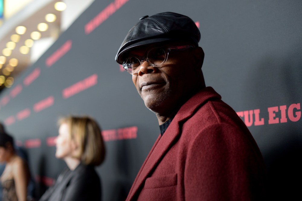 Actor Samuel L. Jackson attends the world premiere of "The Hateful Eight" at ArcLight Cinemas Cinerama Dome on Dec. 7, 2015 in Hollywood, Calif. (Photo by Charley Gallay/Getty)