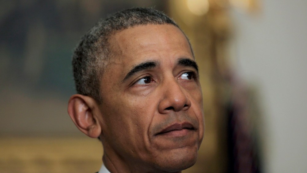 President Obama delivers a statement on the relations between U.S. and Iran, including the release of the U.S. hostages that were held in Iran, in the cabinet room of the White House, Jan. 17, 2016 in Washington, DC. (Photo by Aude Guerrucci-Pool/Getty)