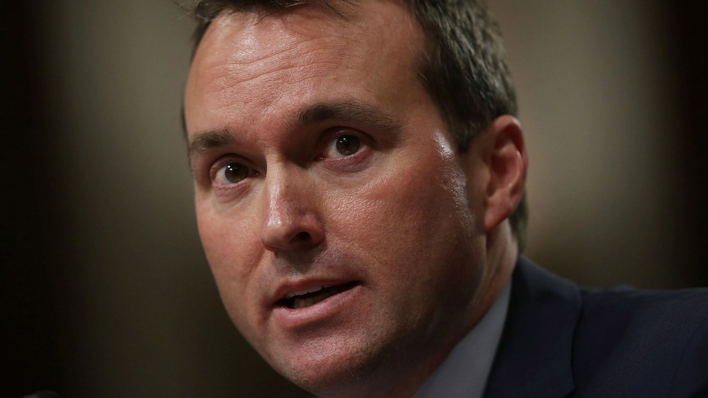 Acting U.S. Secretary of the Army Eric Fanning testifies during his confirmation hearing January 21, 2016 on Capitol Hill in Washington, DC. If confirmed, Fanning will become the first openly gay Army Secretary. (Photo by Alex Wong/Getty)