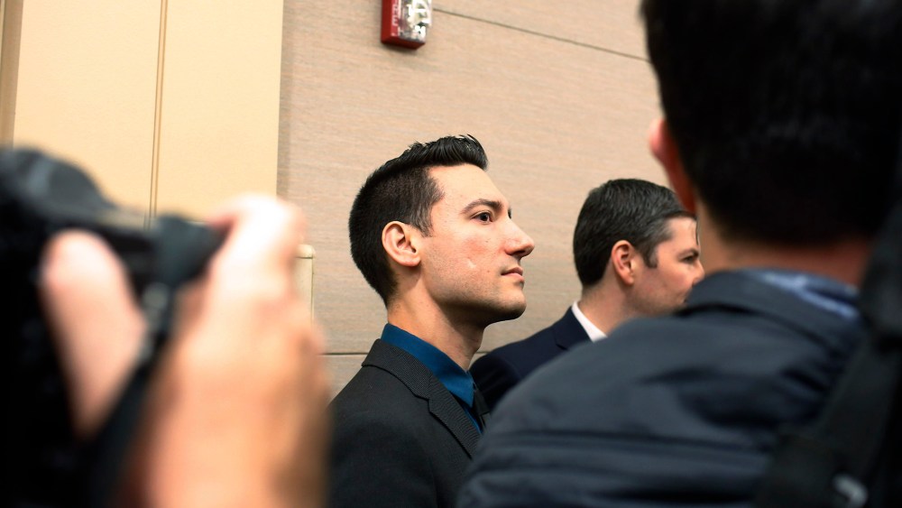 David Daleiden arrives for court at the Harris County Courthouse after surrendering to authorities on Feb. 4, 2016 in Houston, Texas. (Photo by Eric Kayne/Getty)
