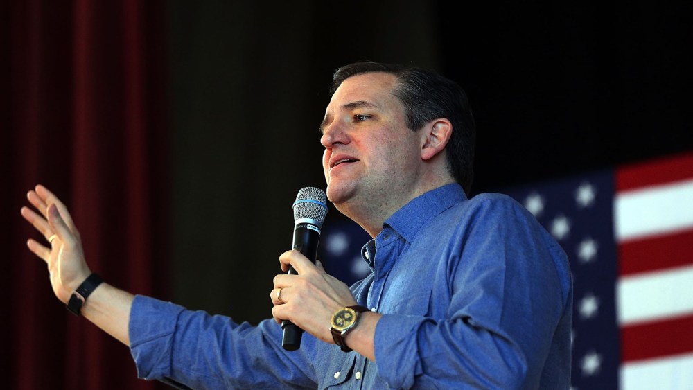Republican presidential candidate Sen. Ted Cruz (R-TX) speaks at a Town Hall event on Feb. 7, 2016 in Peterborough, N.H. (Photo by Spencer Platt/Getty)