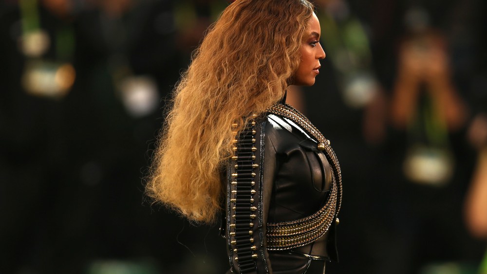 Beyonce performs onstage during the Pepsi Super Bowl 50 Halftime Show at Levi's Stadium on Feb. 7, 2016 in Santa Clara, Calif. (Photo by Matt Cowan/Getty)