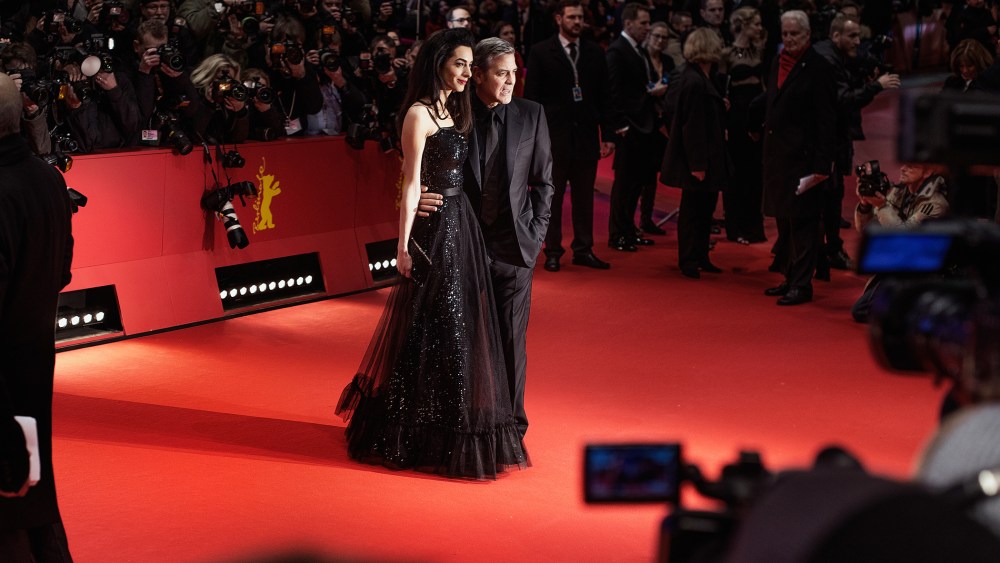 Amal Clooney and George Clooney attend the 'Hail, Caesar!' premiere during the 66th Berlinale International Film Festival at Berlinale Palace on Feb. 11, 2016 in Berlin, Germany. (Photo by Vincent Desailly/Getty)