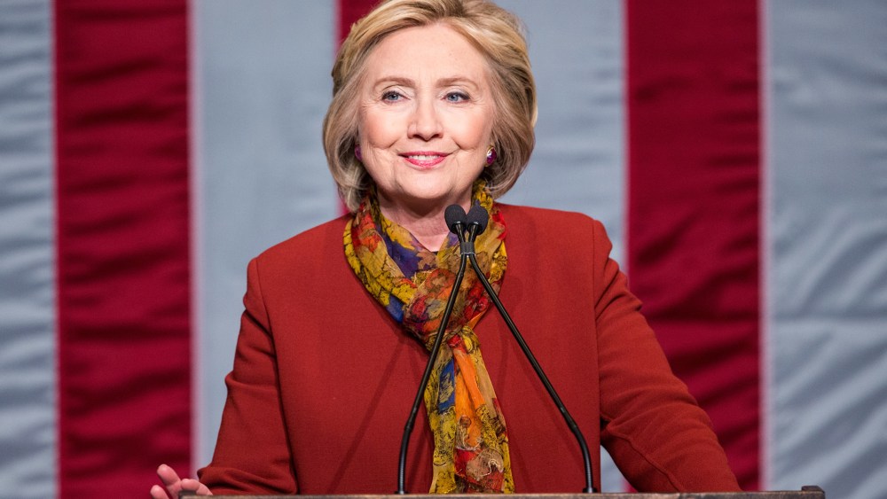 Democratic presidential candidate and former Secretary of State Hillary Clinton speaks at the Schomburg Center for Research in Black Culture on Feb. 16, 2016 in New York City.  (Photo by Andrew Burton/Getty)
