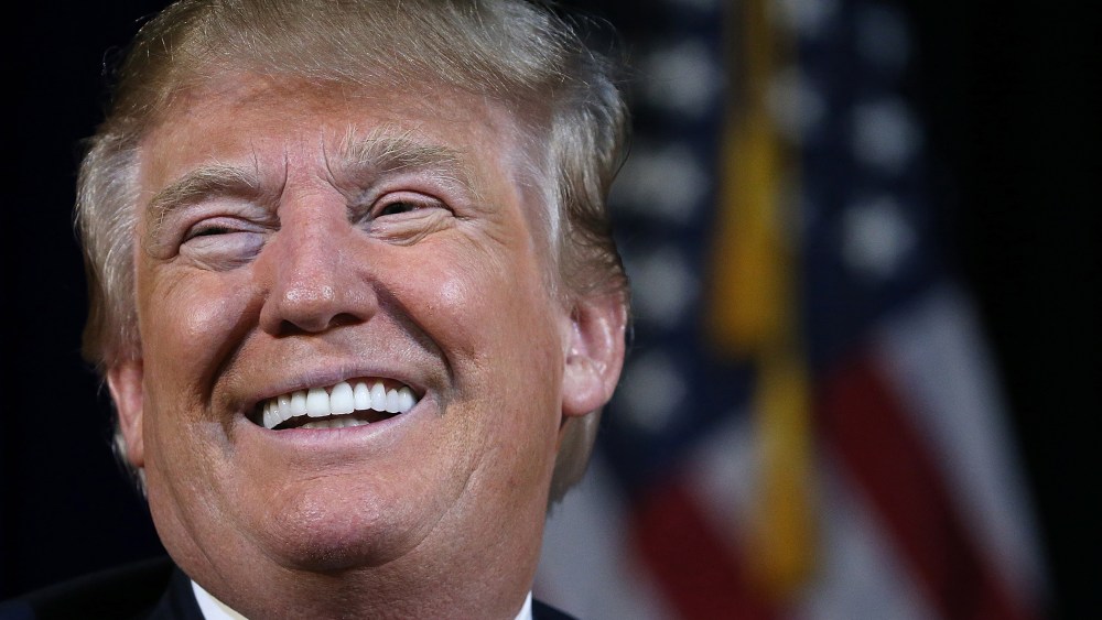 Republican presidential candidate Donald Trump speaks to voters on Feb. 17, 2016 in Bluffton, S.C. (Photo by Win McNamee/Getty)