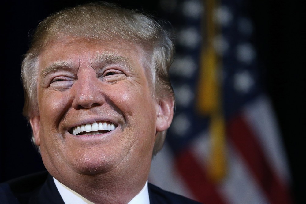 Republican presidential candidate Donald Trump speaks to voters on Feb. 17, 2016 in Bluffton, S.C. (Photo by Win McNamee/Getty)