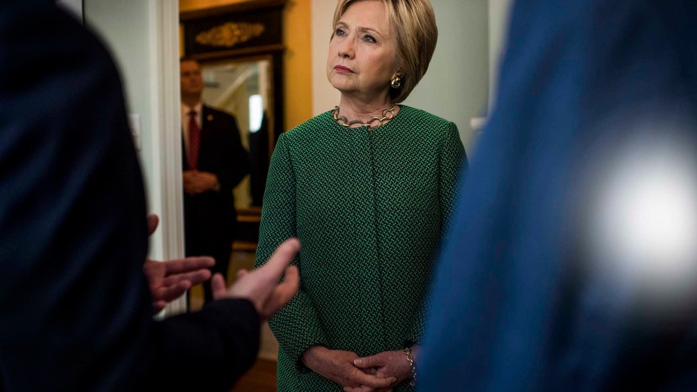 Former Secretary of State Hillary Clinton visits a South Carolina Strong non profit facility for former felons in North Charleston, S.C., Feb. 24, 2016. (Photo by Melina Mara/The Washington Post/Getty)