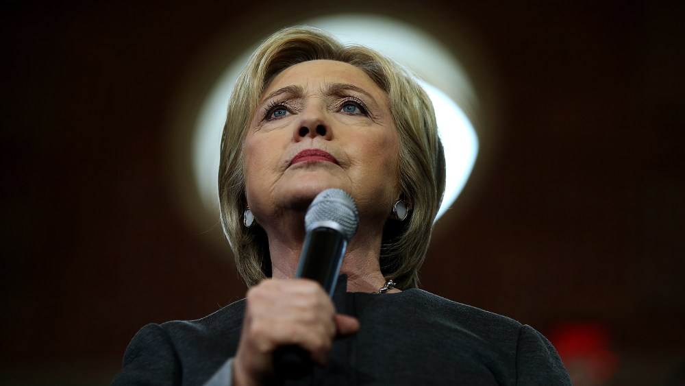 Democratic presidential candidate former Secretary of State Hillary Clinton speaks at the Lyman & Merrie Wood Museum of Springfield History on Feb. 29, 2016 in Springfield, Mass. (Photo by Justin Sullivan/Getty)