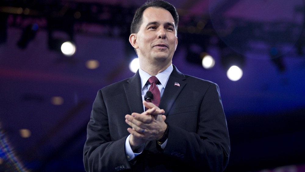 Scott Walker speaks during the American Conservative Unions Conservative Political Action Conference (CPAC) meeting in National Harbor, Md., March 3, 2016. (Photo by Andrew Harrer/Bloomberg/Getty)