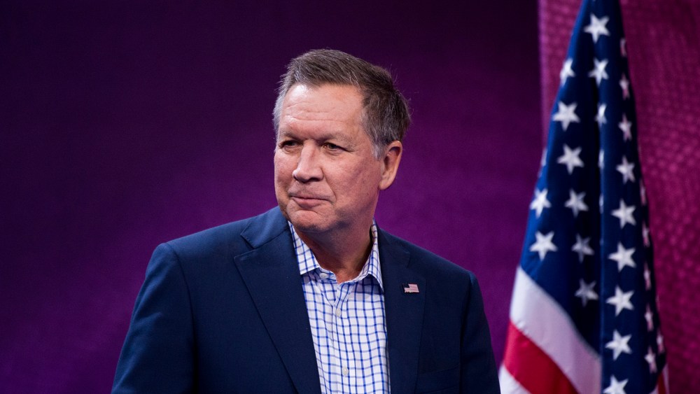 Presidential candidate Ohio Gov. John Kasich speaks at the American Conservative Union's CPAC conference at National Harbor in Oxon Hill, Md., March 4, 2016. (Photo By Bill Clark/CQ Roll Call/Getty)