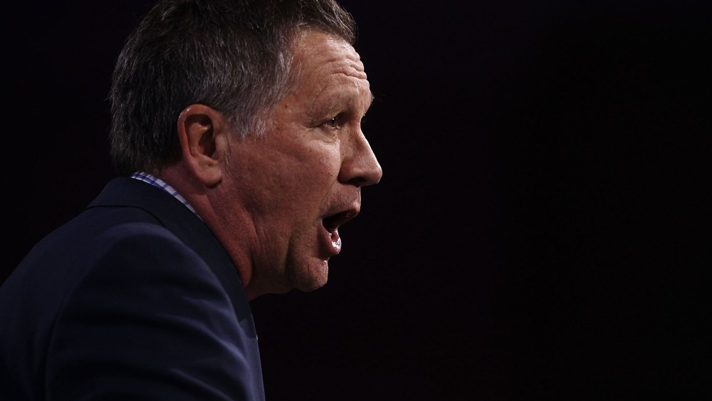 Republican presidential candidate Gov. John Kasich of Ohio speaks during CPAC 2016 March 4, 2016 in National Harbor, Md. (Photo by Alex Wong/Getty)
