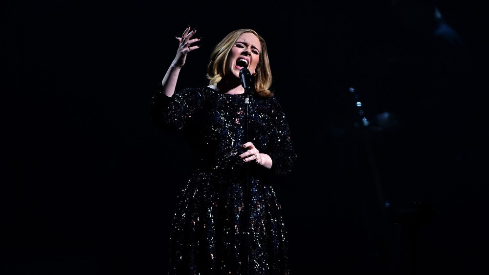Adele performs on stage at the at 3Arena Dublin on March 4, 2016 in Dublin, Ireland. (Photo by Gareth Cattermole/Getty)