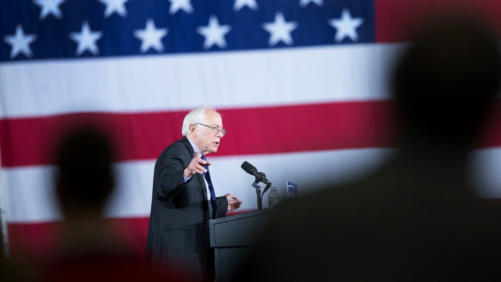 Democratic presidential candidate Senator Bernie Sanders (D-VT) speaks at a campaign rally at the Alliant Energy Center on March 26, 2016 in Madison, Wis. (Photo by Scott Olson/Getty)