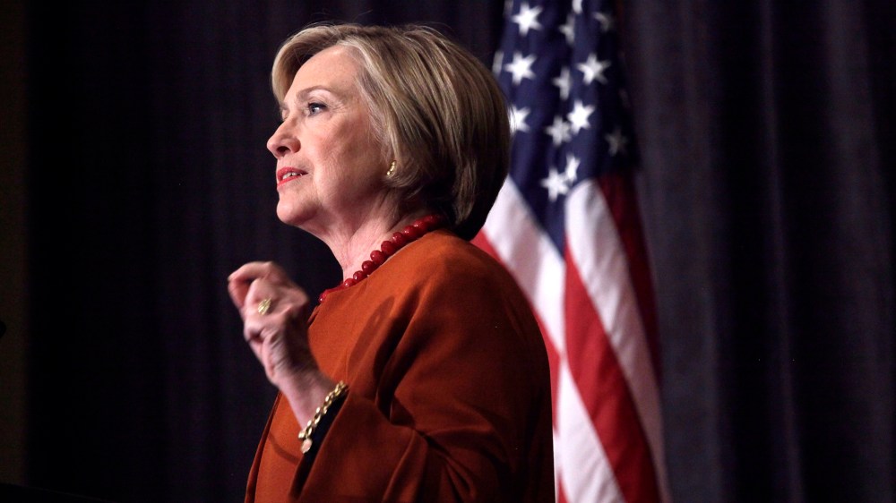 Democratic Presidential Candidate Hillary Clinton speaks at the Founders Day Dinner on April 2, 2016 in Milwaukee, Wis. (Photo by Darren Hauck/Getty)
