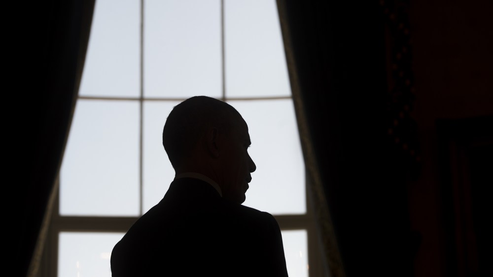 President Barack Obama tours the 2016 White House Science Fair in the Blue Room at the White House in Washington, D.C., April 13, 2016. (Photo by Saul Loeb/AFP/Getty)