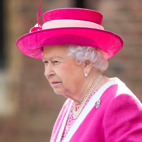 Queen Elizabeth II, is pictured at an event at Berkhamsted School on May 6, 2016 in Berkhamsted, England. (Photo by Mark Cuthbert/UK Press/Getty)