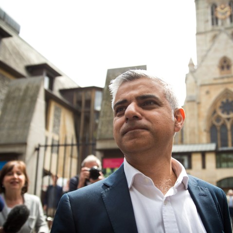 Sadiq Khan, Mayor-elect of London, leaves Southwark Cathedral on May 7, 2016 in London, England. (Photo by Rob Stothard/Getty)
