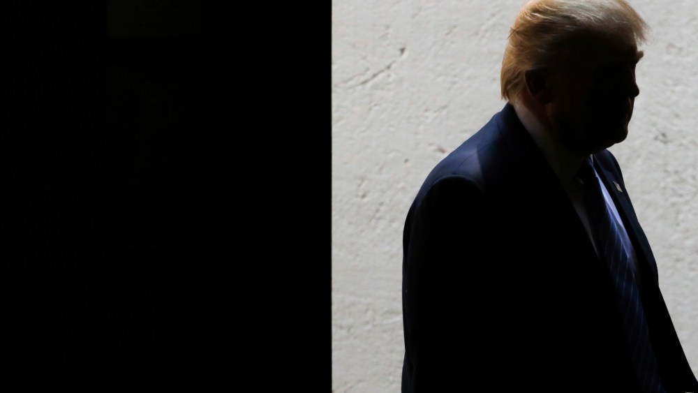 Republican presidential candidate Donald Trump is seen during a press conference at Los Pinos on Aug. 31, 2016 in Mexico City, Mexico. (Photo by Hector Vivas/LatinContent/Getty)