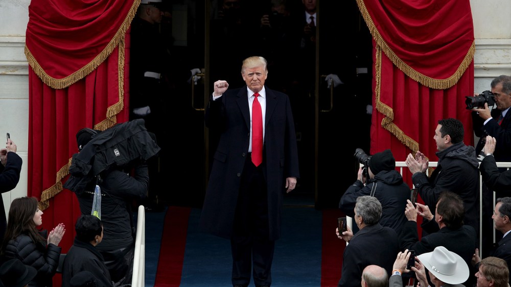 President Elect Donald Trump arrives on the West Front of the U.S. Capitol on Jan.20, 2017 in Washington, DC. In today's inauguration ceremony Donald J. Trump becomes the 45th president of the United States. (Photo by Alex Wong/Getty Images)