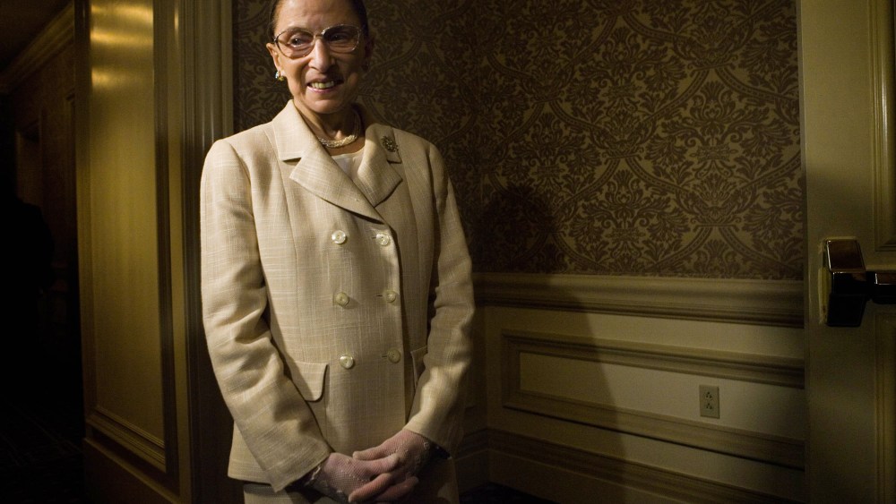 Supreme Court Justice Ruth Bader Ginsburg in Washington, D.C. May 8, 2006 (Photo by Brendan Smialowski/Getty).