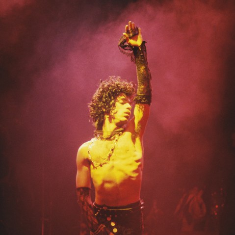 Prince performs in Los Angeles, Calif. circa 1985. (Photo by Michael Ochs Archives/Getty)