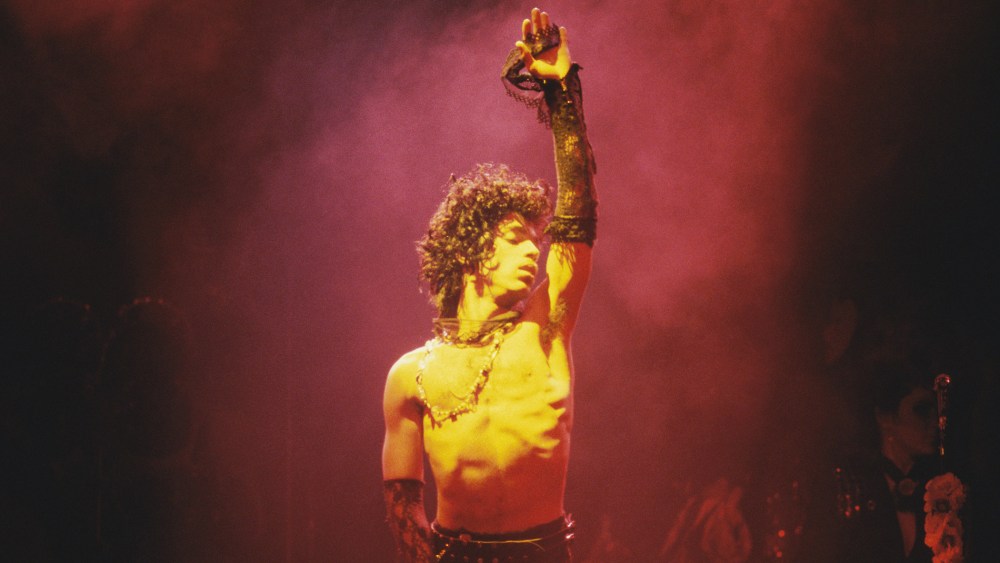 Prince performs in Los Angeles, Calif. circa 1985. (Photo by Michael Ochs Archives/Getty)