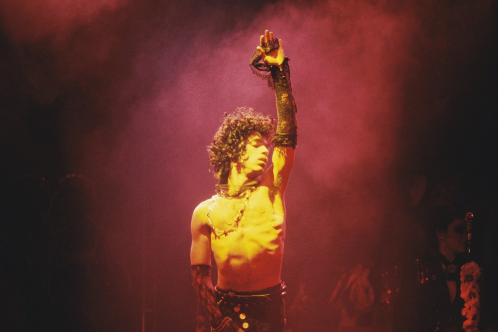 Prince performs in Los Angeles, Calif. circa 1985. (Photo by Michael Ochs Archives/Getty)