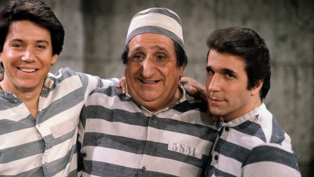 Anson Williams, Al Molinaro and Henry Winkler on Happy Days, May 26, 1981. (Photo courtesy of ABC/Getty)
