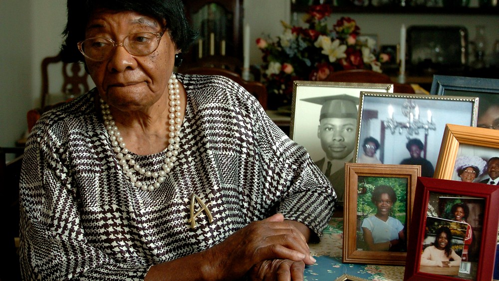 Addie Lee Anderson, 87, shown Aug. 8, 2006, at her home in Fayetteville, NC, was involuntarily sterilized in 1950 by the Eugenics Board of North Carolina after the birth of her last child. (Photo by Sara D. Davis/Chicago Tribune/Getty)