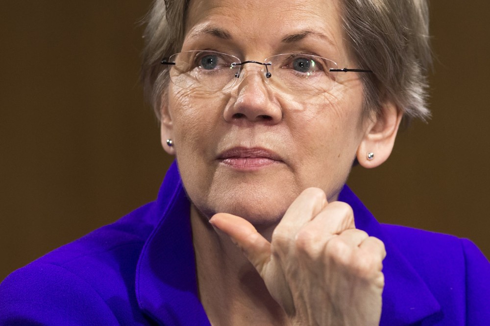 Senator Elizabeth Warren, (D-Mass.) attends a hearing on Capitol Hill in Washington, D.C., Feb. 24, 2015. (Photo by Saul Loeb/AFP/Getty)