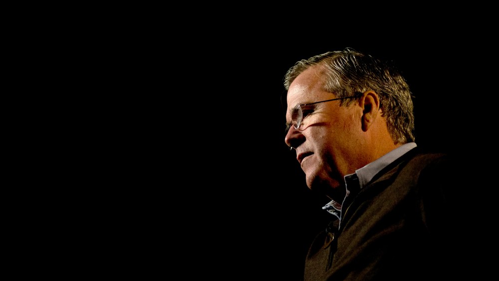 In this photo taken Jan. 12, 2016, Republican presidential candidate, former Florida Gov. Jeb Bush speaks during an interview in Coralville, Iowa. (Photo by Jae C. Hong/AP)