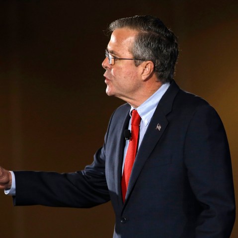 Republican presidential candidate, former Florida Gov. Jeb Bush speaks, Jan. 23, 2016, at the New Hampshire Republican Party summit in Nashua, N.H. (Photo by Matt Rourke/AP)
