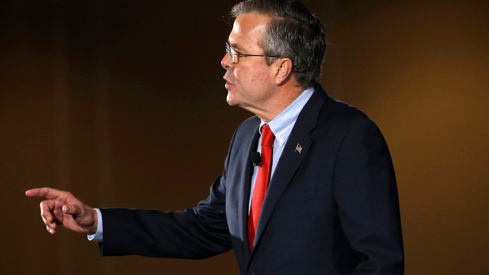 Republican presidential candidate, former Florida Gov. Jeb Bush speaks, Jan. 23, 2016, at the New Hampshire Republican Party summit in Nashua, N.H. (Photo by Matt Rourke/AP)