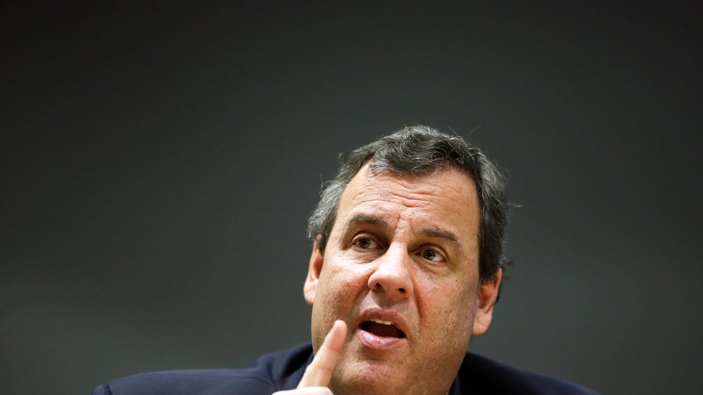 Republican presidential candidate, New Jersey Gov. Chris Christie speaks during the APPS National Security Forum, Dec. 4, 2015, in Fort Dodge, Iowa. (Photo by Charlie Neibergall/AP)