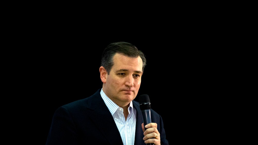 Republican presidential candidate, Sen. Ted Cruz, R-Texas, speaks during a rally, Feb. 22, 2016, in Las Vegas, Nev. (Photo by Jae C. Hong/AP)